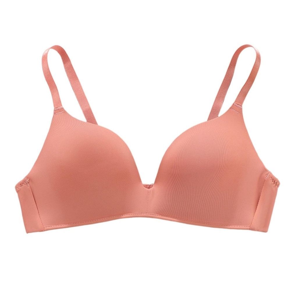Sister Hood Coral Orange Smoothing Wireless Multiway Bra Bralette, Sz 36B